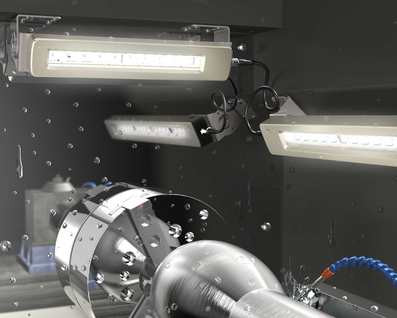 Heavy-Duty Machine Lights in CNC Washdown Environment