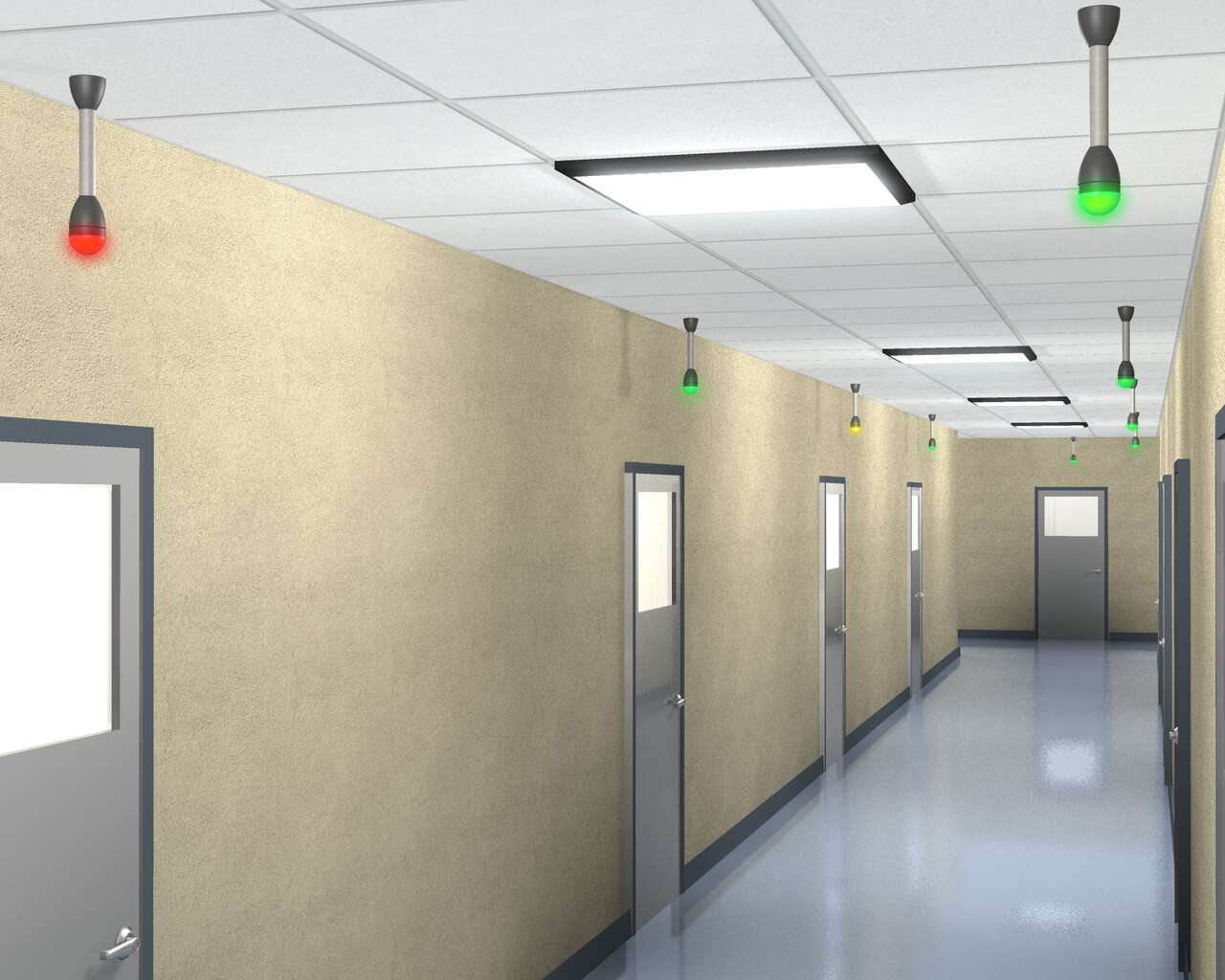 EZ-LIGHT-K50L-Cleanroom-Status-Indication Indicator lights for clean room status support lean processes