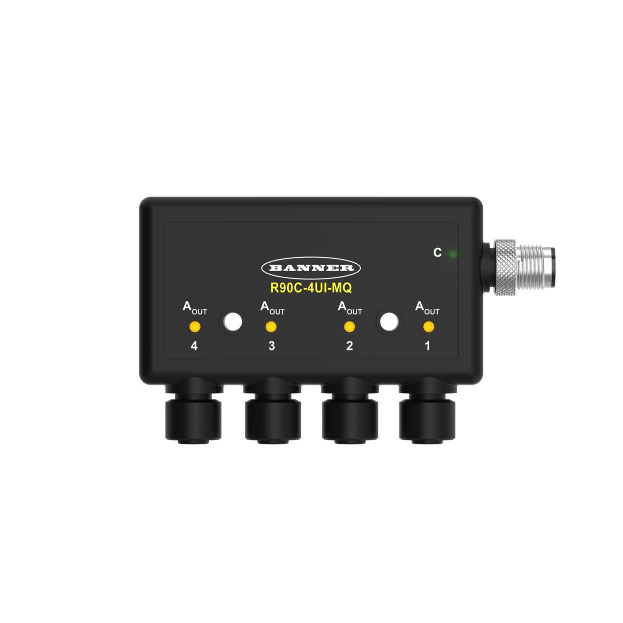 813956 R90C-4UI-MQ 4-port Modbus to Analog Hub Front