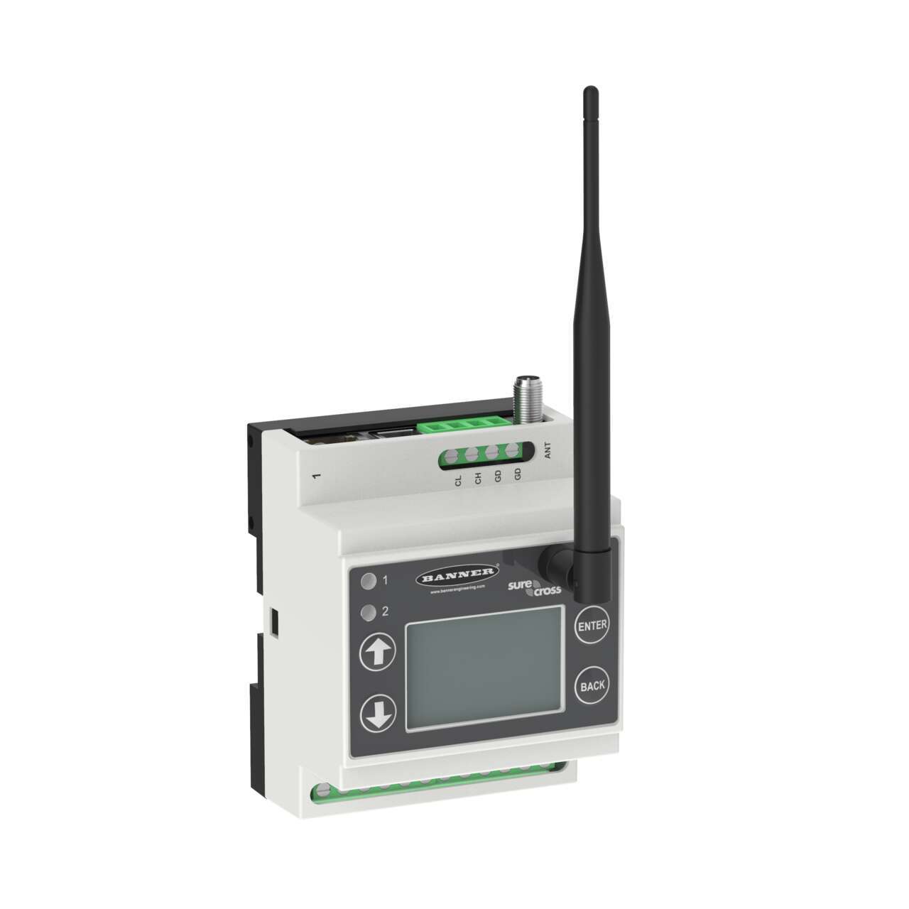 DXM700 Wireless Controller with BWA-902-C 900 MHz antenna; DXM700-B1R1, DXM700-B1R2, DXM700-B1R5