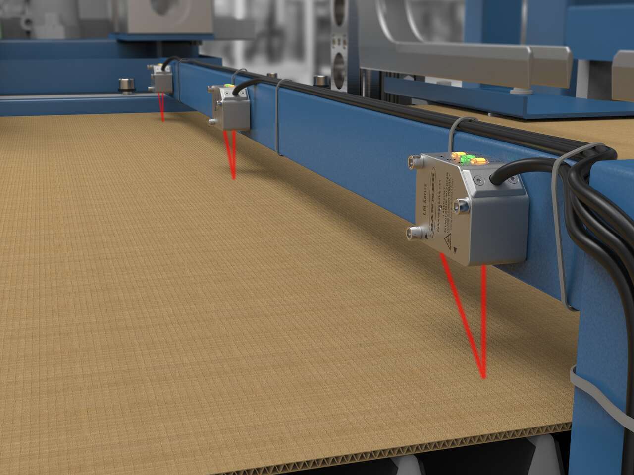 LM precision measurement sensor monitors cardboard thickness