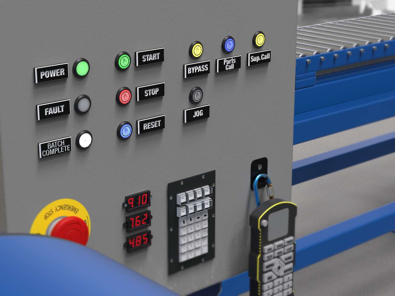 多色指示灯和发光式触摸按钮简化机器面板