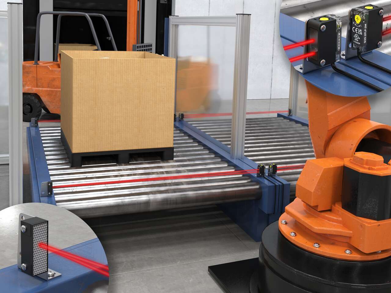 Positioning Pallets for Unloading by Robot Arms