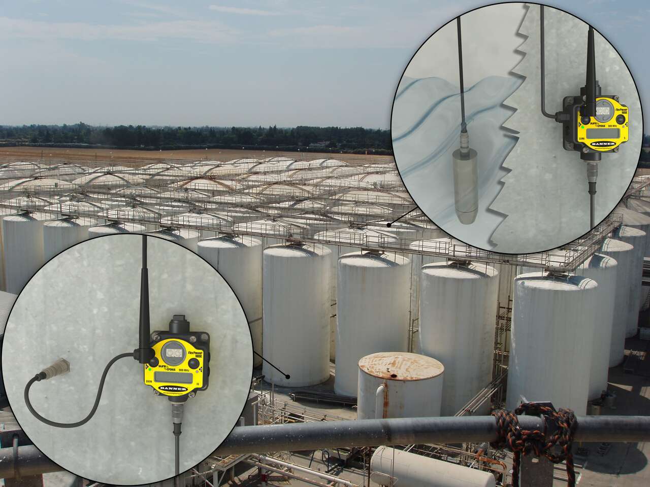 Wireless Tank Farm Monitoring in Unsafe or Harsh Conditions