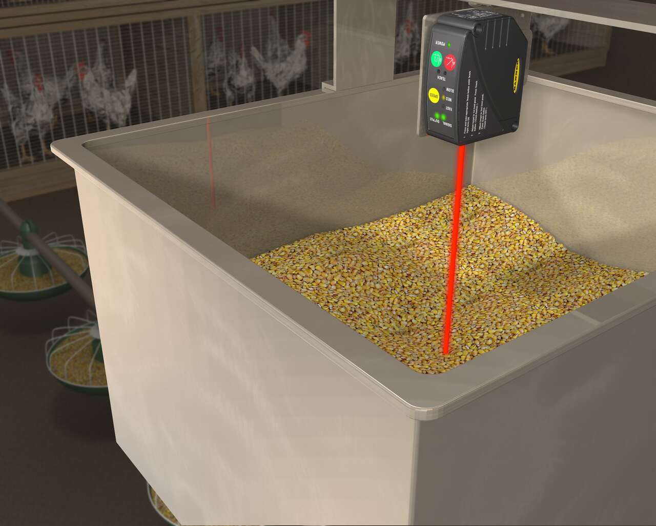 Fill Level of Dry Material in a Hopper