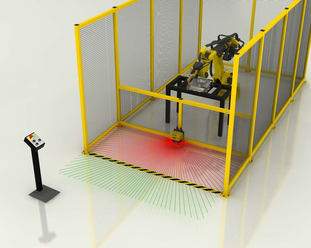 单工位机器人焊接单元安全防护