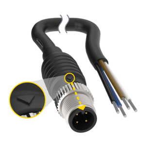 M12 A-Code 18 AWG Cordsets 