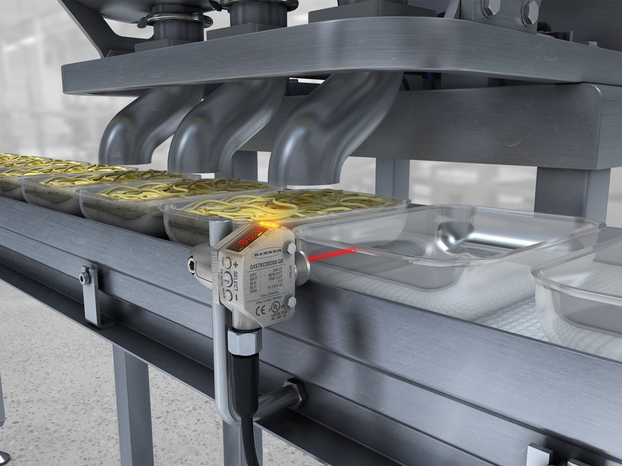 Clear Tray Detection at Hopper Food Storage Units