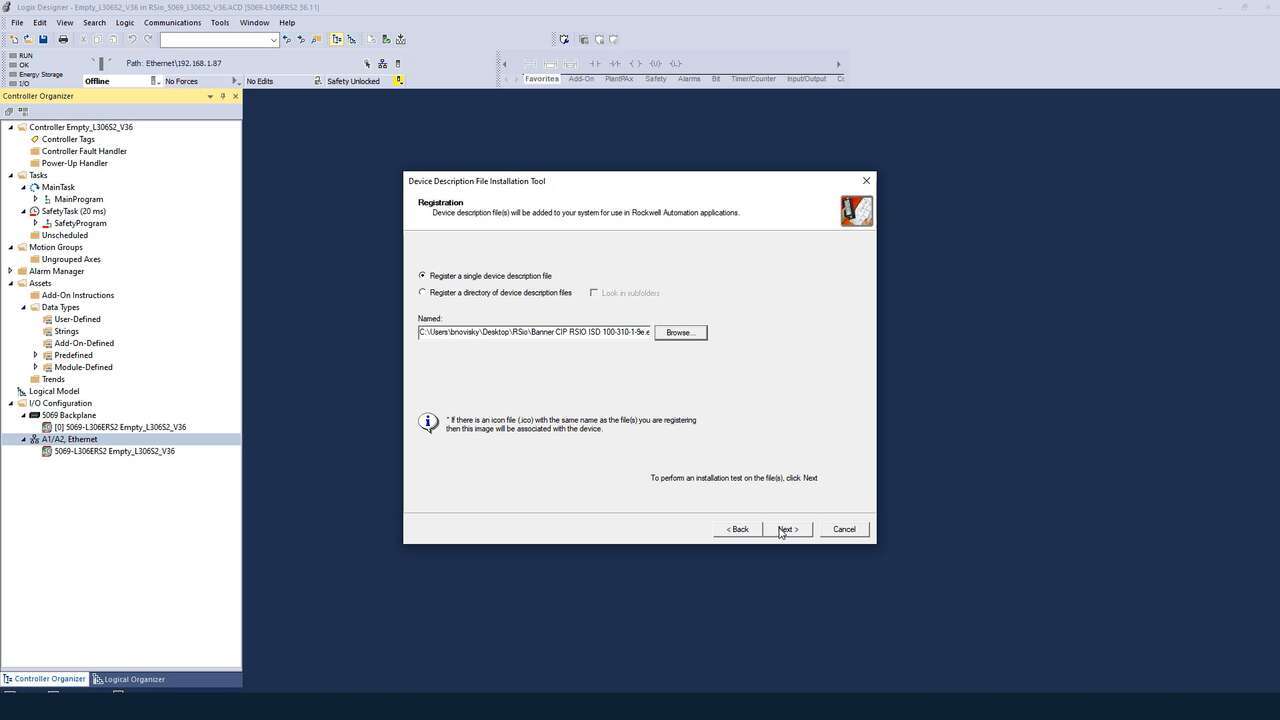 How to Install RSio EDS File